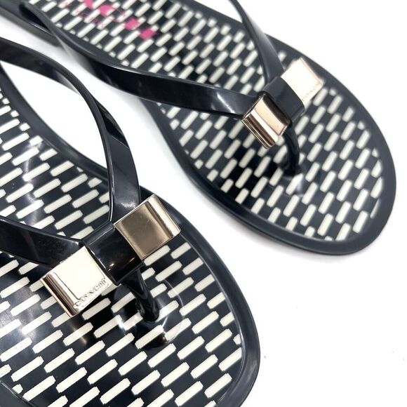 COACH Landon Black Thong Flip Flop Sandals - Picture 6 of 8